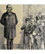 Thomas Nast Grover Cleveland Vs Hill 1885 Victorian Plate Printing LGBinTN2 - $917.02 MXN