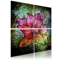 Tiptophomedecor Stretched Canvas Floral Art - Glass Flower - Stretched &amp; Framed  - £56.12 GBP+