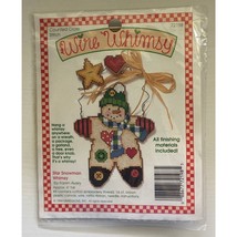Dimensions Wire Whimsy 72198 Star Snowman Whimsy Counted Cross Stitch Kit 1994 S - $13.71