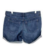 Womens Size 6 Eddie Bower Blue Distressed Denim Boyfriend Cuffed Shorts ... - $14.24