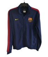 Nike Barcelona BARCA Full Zip Jersey Jacket Size M Soccer Dark Blue Long... - $72.26