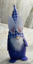 Standing Purple Plaid Hat w/ Bunny Ears Doll - Spring Easter Country  12Inch - £13.94 GBP