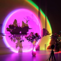 Sunset Lamp Projection,16Colors Changing Projector LED Mellow Floor Lamp Rainbow - £18.15 GBP