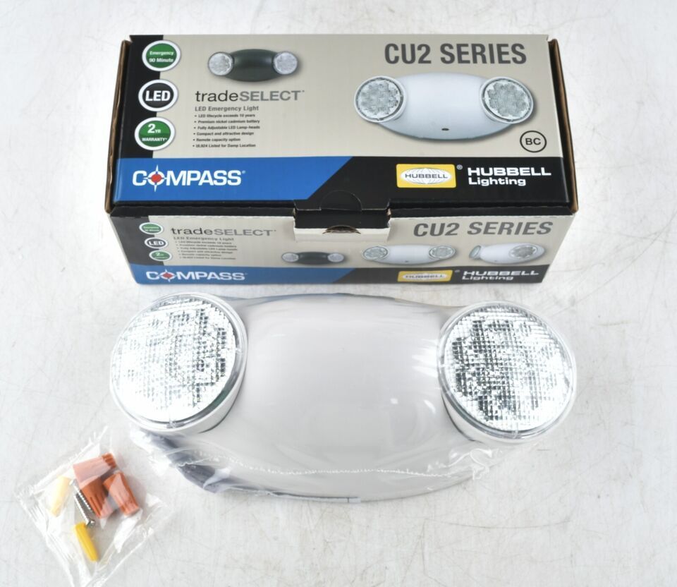 *Hubbell Lighting Compass LED Adjustable Head Emergency Light CU2 Series - $23.57