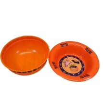 2 Halloween Trick or Treat Candy Bowl Container Dish Popcorn Snack Plast... - £7.16 GBP