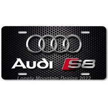 Audi S8 &amp; Rings Inspired Art on Mesh FLAT Aluminum Novelty Car License Tag Plate - £14.32 GBP