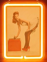 Cola Vintage Pin up Girl Hub Bar Display Advertising Neon Sign - £62.57 GBP