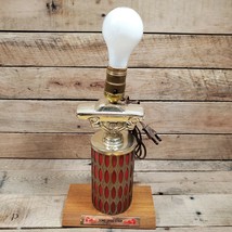 Vintage Car Show Trophy Red MCM Trophy Trench Art Lamp Light - £23.22 GBP