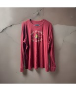 Life Is Good Long Sleeved T shirt Size Large Red Wake Up and Smell the C... - $13.36