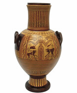 Ancient Greek Geometric Amphora from Boeotia Vase Pottery Replica Reprod... - $730.97 CAD