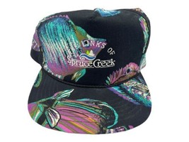 Vintage The Links of Spruce Creek Snap Back Hat Cap Fish Embroidered Gol... - £19.68 GBP