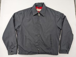 Vintage Big Mac Men&#39;s Small Mechanic&#39;s Jacket Fleece Lined Gray Work Twi... - $49.49