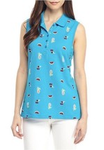 fruit print polo shirt, size PXL, watermelon, pineapple, and cherries - £7.61 GBP