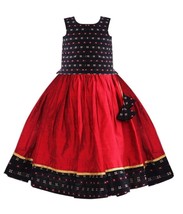 cotton lehenga choli for kids girls readymade stiched maroon and black - £36.00 GBP