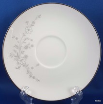 Noritake Breeze Saucer White Grey Floral Platinum Trim 6" Contemporary 2032 - $9.60
