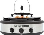 Chefman Triple Slow Cooker &amp; Buffet Server with 3 Removable 1.5 Qt Oval ... - $37.16