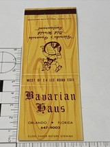 Front Strike Matchbook Cover  Bavarian Haus  Orlando, Florida  gmg - $12.38