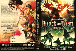 Dvd ~ Attack On Titan Season 1 2 3 + Live Movie + Movie + Ova ~ English Dubbed - £41.52 GBP