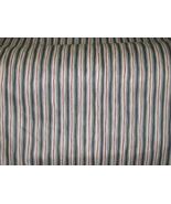 DARK GREEN &amp; RED on ECRU STRIPE Cotton Blend Fabric 46&quot; wide x 6 1/2 yds... - €12,87 EUR