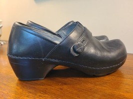 Dansko Solstice Womens Black Leather Professional Clog Shoes Sz EU 38 US 7.5-8 - £18.97 GBP