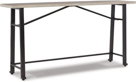 Urban Industrial Counter Height Long Table, Black And Beige, By Signature Design - £104.45 GBP
