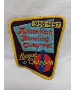 1956-1957 American Bowling Congress League Champion Patch 3&quot; X 3 1/2&quot; - $16.29 CAD