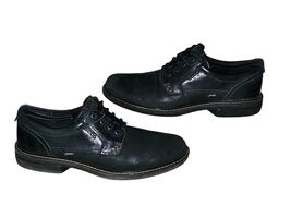 ECCO Turn GTX Leather Oxford Shoes Mens 11 EU 45 Black Gore-Tex Plain To... - $39.20
