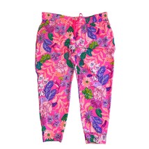 Lilly Pulitzer Lillabeth UPF 50+ Pant Pink Isle Best of Friends Womens XL NWT - £78.40 GBP