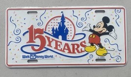 Walt Disney World 15th Anniversary Souvenir License Plate Mickey - $14.84