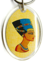Queen Nefertiti Keychain Keyring Purse Bag Coat Zipper Auto Car Acrylic ... - £11.67 GBP