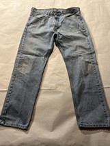 Levis 505 Jeans Mens 36x30 Light Wash Denim Pants Cotton Blue Y2k EUC Le... - £19.47 GBP