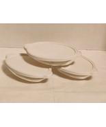 Set of 3 Pyrex 328 Clear Glass 8 Oz. Oval Individual Au Gratin Dishes W/... - $24.74