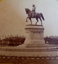 Ball&#39;s Statue of George Washington Public Garden Boston MA Stereoview Photo - £7.60 GBP