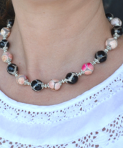 Statement necklace, gemstone necklace, Agate Necklace,Tibetan Agate (155) - £21.40 GBP