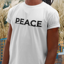 Bella &amp; Canvas Short Sleeve Tee &quot;Peace&quot; black font b - $21.77+