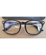 Blue Light Blocking Glasses &amp; Glasses Case - Black Or Clear - For Comput... - £8.66 GBP