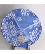 4 Melamine Dinner Plate Sugarplum Dreams BLUE SNOWFLAKE 10.75” New - $47.32 CAD