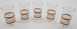 Vintage Lot of 5 Libbey Woven Drinking Glass Tumblers - $14.84