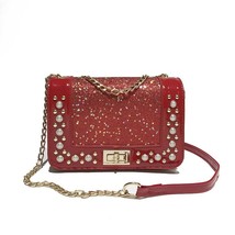 2022 Fashion Women Sequined Messenger Bag Quality Leather Women&#39;s Flap Bag Chain - £19.56 GBP