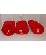 Lot of 3 Red Golf Club 1, 3, and X Head Covers Headcovers - $455.18 MXN