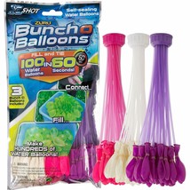 Bunch O Balloons, 100 Self-Sealing Water Balloons /3 Bunches-Pink, White, Purple - £21.30 GBP