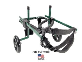 Pets and Wheels Dog Wheelchair - For XS/S Size Dog - Color Green  12-25 Lbs - £143.87 GBP