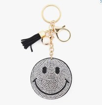 Smiley Crystal Tassel Keyring Keychain Bag Charm - £11.61 GBP