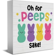 Versatile Rustic Wood Plaque: 'Oh For Peeps Sake!' for Home Styling - $15.79