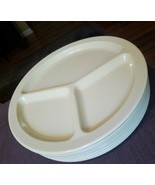 Yellow Plastic Melamine Melmac Divided Plates, Set of 8,  KING-LINE #106... - $29.02