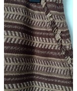 Bob Timberlake Sz 8 Woven Tweed Mini Skirt Brown Boho Fringe Lined Outdo... - £15.68 GBP
