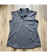 EP Sport Gray Sleeveless Golf Tennis Pickleball Polo Snaps Size Large EUC - £10.01 GBP