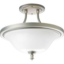 Victorian Pearl Nickel Semi Flus mount Ceiling Light Progress Lighting P... - $57.87