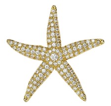 Tiffany &amp; Co.18k or Jaune 2.2 CT Diamant Étoile de Mer Broche Vintage Rare - $8,814.86