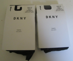 two Pair DKNY tights Control top Style KOA729 Black - $17.77